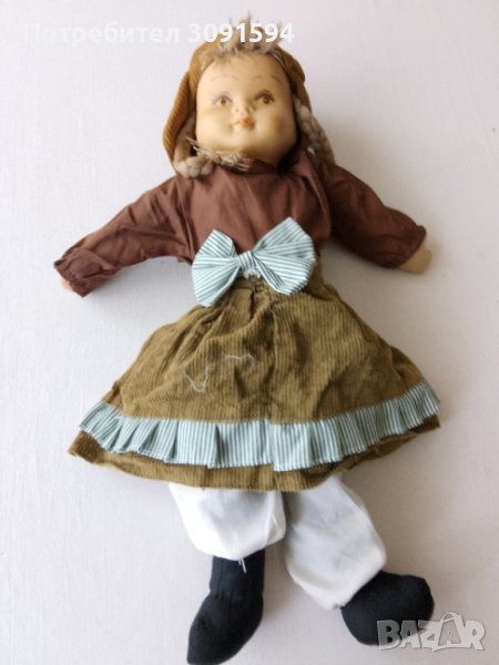 Стара колекционерска кукла тялото е парцалено главата е от  порцеланова, снимка 1