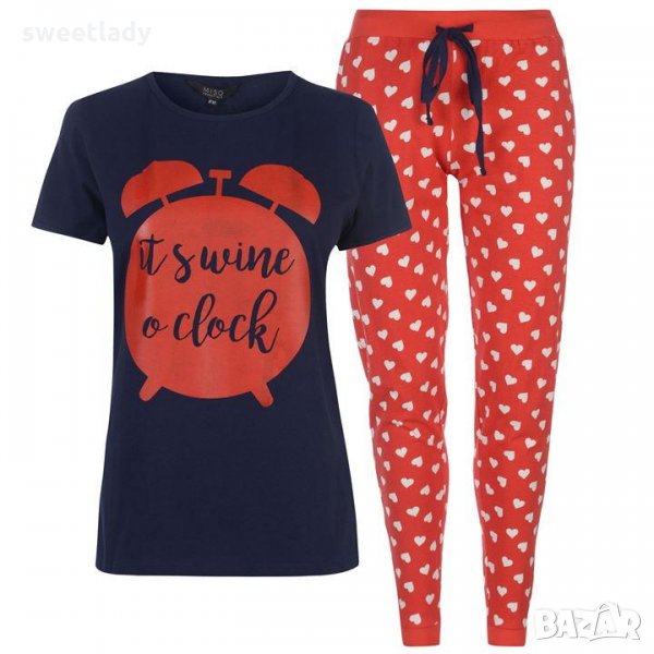 Дамска пижама Clock, снимка 1