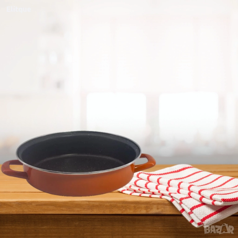 Тава Rosberg, различни размери, оранжева/въгл.стомана с незалеп.покр., снимка 1