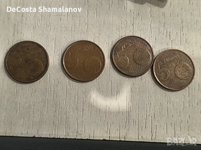 Евро монети по 5 цента , снимка 2 - Нумизматика и бонистика - 53459817