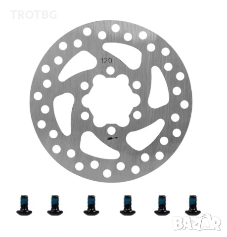 120mm спирачен диск със 6 болта за Segway ZT3 Pro, снимка 2 - Части за велосипеди - 53061141