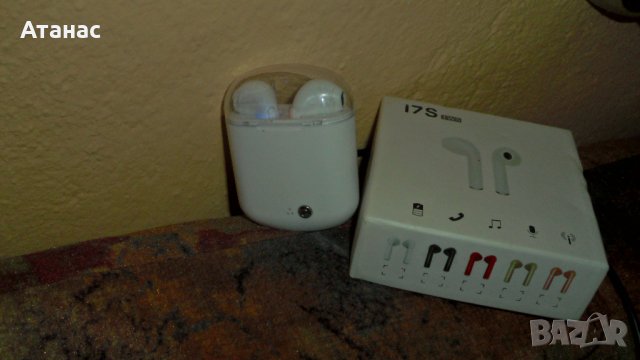 Безжични слушалки I7S TWS с Bluetooth и кутия за зареждане, снимка 2 - Безжични слушалки - 36645727