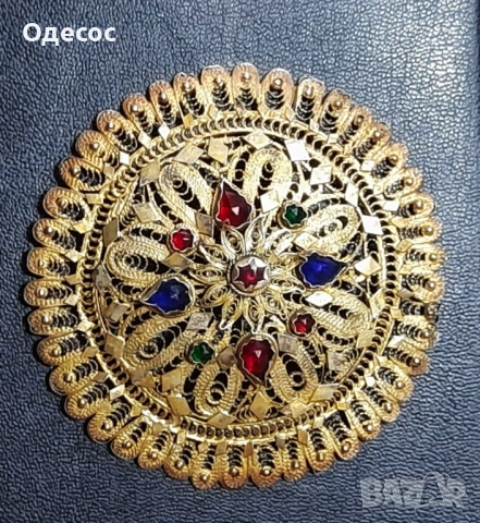 Уникален Възрожденски сребърен филигранен накит с позлата, снимка 5 - Антикварни и старинни предмети - 53035058