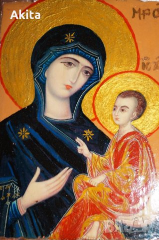 Света Богородица с Младенеца, снимка 4 - Икони - 26703372