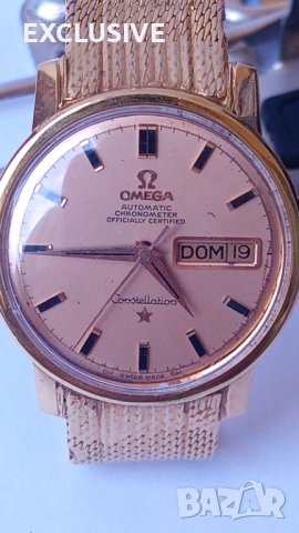 Златен швейцарски часовник OMEGA Constellation 18к, снимка 1 - Мъжки - 43151926