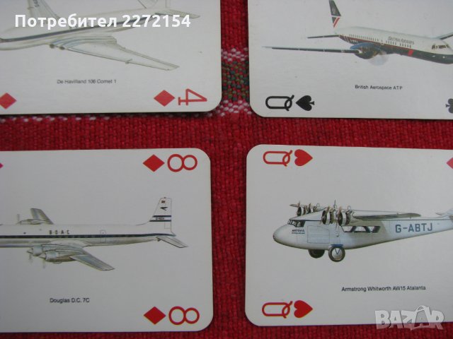 Карти за игра самолети, снимка 5 - Антикварни и старинни предмети - 28413200