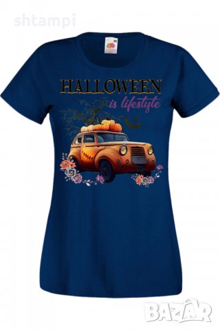 Дамска тениска Halloween is Lifestyle,Halloween,Хелоуин,Празник,Забавление,Изненада,Обичаи,, снимка 5 - Тениски - 38146751