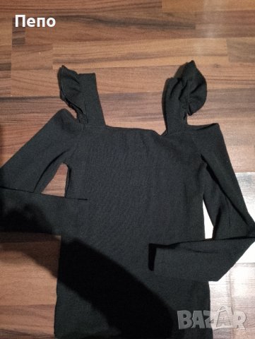 Рипсена памучна блузка, снимка 3 - Блузи с дълъг ръкав и пуловери - 43526197