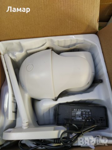 WiFi безжична IP камера 2MP FULL-HD 1080P с нощно виждане,LED въртяща на 360, снимка 4 - IP камери - 32401909