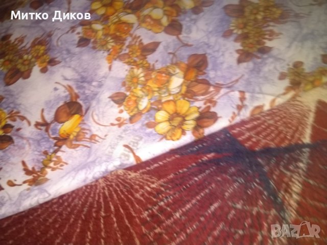Покривало от шифон флорален мотив марково от Киото Япония 248х112см ново, снимка 14 - Покривки за легло - 44013104