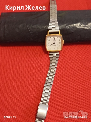 Дамски механичен часовник Luch 16 jewels USSR позлатен за КОЛЕКЦИЯ 53629, снимка 4 - Антикварни и старинни предмети - 53381694