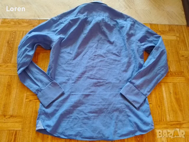 Синя мъжка риза, снимка 3 - Ризи - 49541675