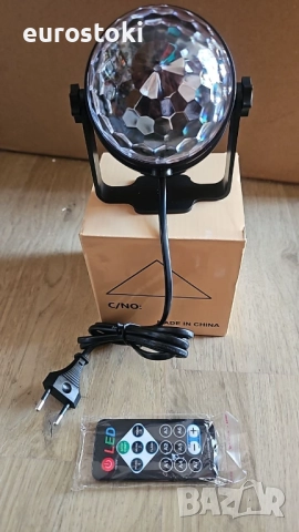 SEBRUANC Диско топка, звуково активирано парти светлини с дистанционно управление, снимка 10 - Прожектори - 51458097