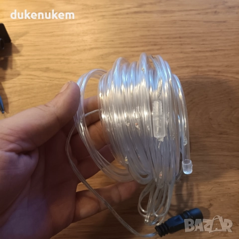 Соларна LED лента, 10 м, дизайн с медна жица, водоустойчива, цветни светлини, снимка 6 - Лед осветление - 52711315