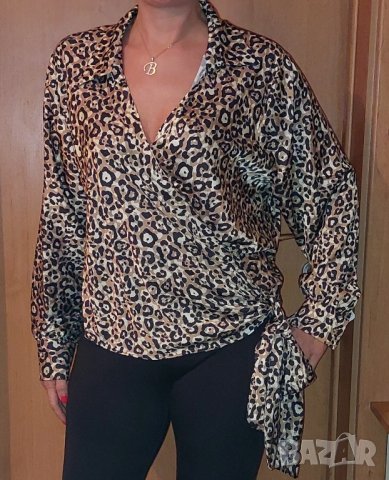 Елегантни ризи от сатен Fervente за едри дами, снимка 2 - Ризи - 43613587