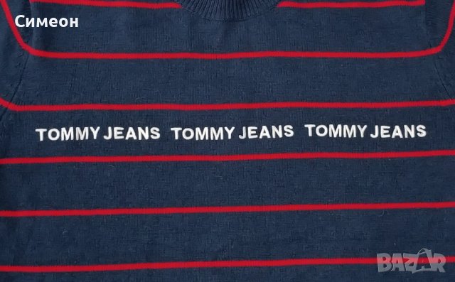 Tommy Jeans Pullover оригинален пуловер L памучен пуловер Hilfiger, снимка 3 - Пуловери - 44077784