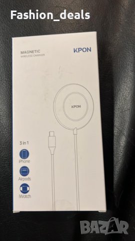 Ново магнитно безжично зарядно за телефон часовник iPhone Apple Watch, снимка 8 - Аксесоари за Apple - 39977501