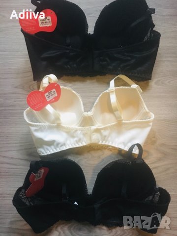 Нови лусозни сутиени с дантела бюстие черен телесен Belladonna, снимка 3 - Бельо - 28616764