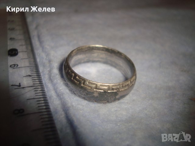 СТАР СТИЛЕН СРЕБЪРЕН ПРЪСТЕН Тип ХАЛКА с ВЕРСАЧЕ ОРНАМЕНТИКА 32497, снимка 8 - Антикварни и старинни предмети - 38352356