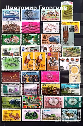 Кения Уганда 80 бр.марки.  К.1
