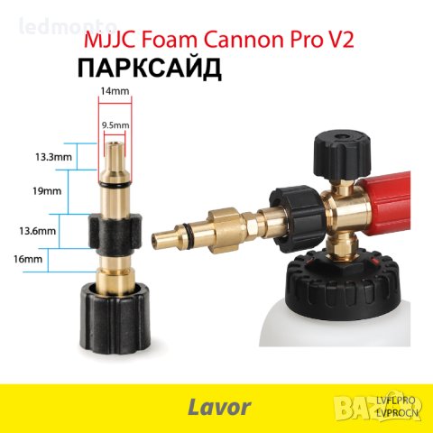 MJJC дюза, пенообразувател за водоструйки Parkside | Плътна, богата пяна, снимка 2 - Други инструменти - 43414999