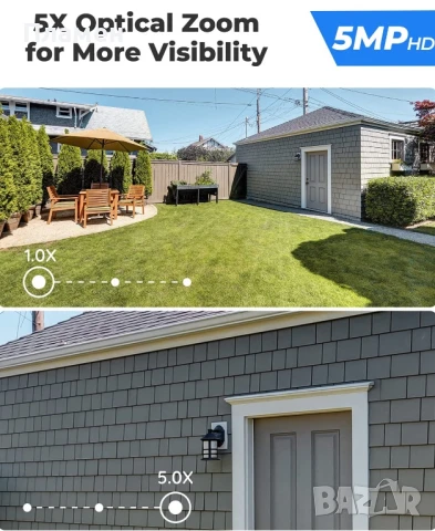 Reolink RLC‑511WA – Smart 5 MP Wi‑Fi IP камера с прожектори и увеличение, снимка 7 - HD камери - 51146720