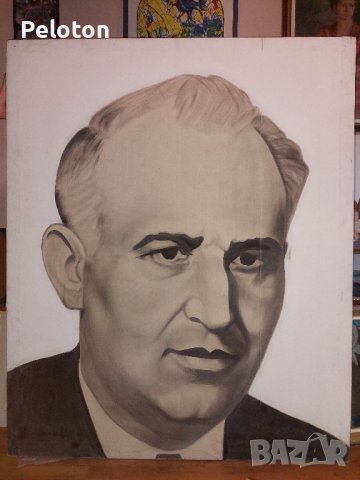 портрет на Тодор Живков, размер 150/130см , снимка 4 - Картини - 44098781
