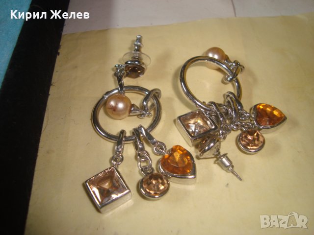 МАСИВНИ КРАСИВИ СКЪПОЦЕННИ АРТ ФЕШЪН СРЕБРИСТИ ОБЕЦИ 27411, снимка 9 - Обеци - 35101001