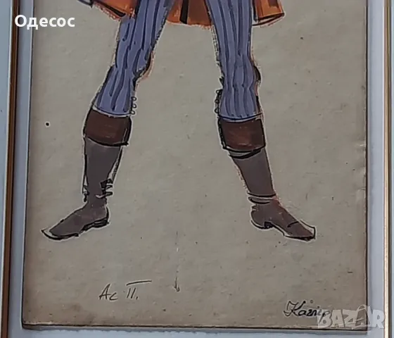 Стара картина на худ. Асен Попов (1895-1976), снимка 5 - Антикварни и старинни предмети - 49987956