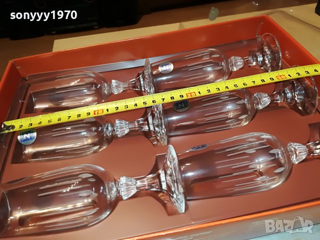 КРИСТАЛНИ ЧАШИ ВИСОКИ-MADE IN GERMANY 2901231843, снимка 4 - Антикварни и старинни предмети - 39478507