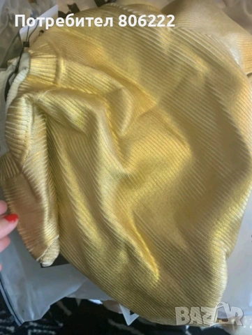 Блуза плетево златна