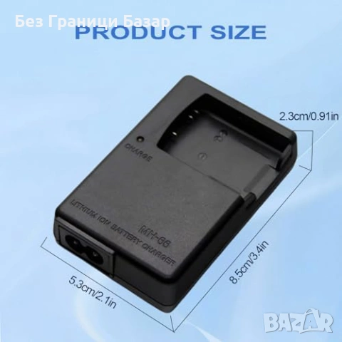 Ново EN-EL19 зарядно за Nikon Coolpix A100 S3300 S7000 + AC кабел фото, снимка 2 - Батерии, зарядни - 53073629