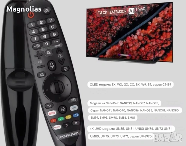 Дистанционно управление смарт телевизори LG AI ThinQ®  2018  2О2О, снимка 8 - Дистанционни - 53037556