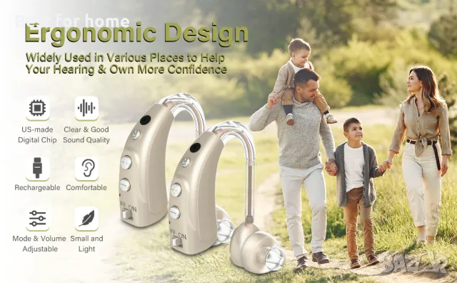 Слухови апарати Delmicure VHP1710- акумулаторни комплект от 2 бр., снимка 2 - Слухови апарати - 48687346