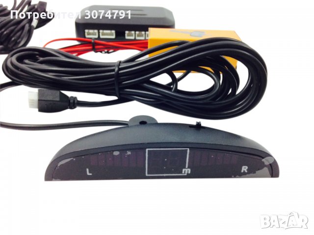 Парктроник Паркинг Сензор с 4 датчика с LED Дисплей Звуков Сигнал МПС