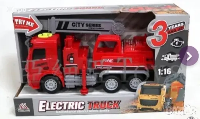 Детски електрически пожарникарски камион фрикционен с подвижна стълба със звук КН3320, снимка 3 - Коли, камиони, мотори, писти - 48005749