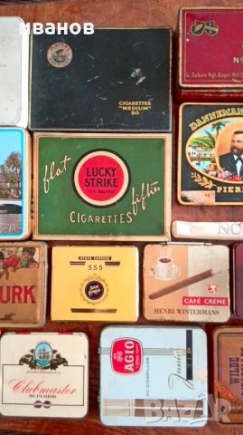 Лот празни ламаринени кутии от пури и цигари, снимка 4 - Колекции - 32181748