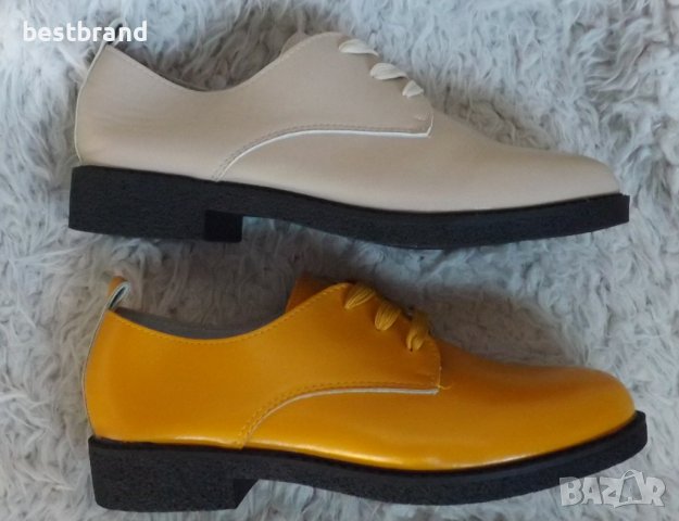 Обувки, бежови и жълти, код 357/36, снимка 4 - Дамски ежедневни обувки - 38296626