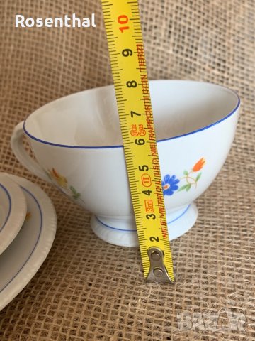 Немски порцеланов десертен комплект за двама, снимка 7 - Чаши - 33622669