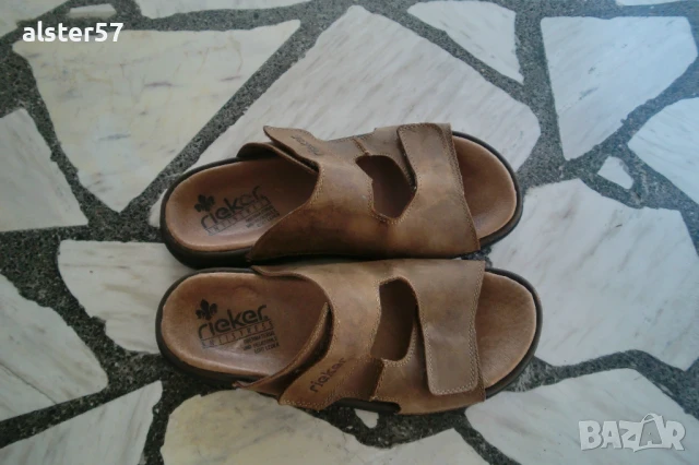 Мъжки чехли Rieker №40, снимка 4 - Мъжки чехли - 51090237