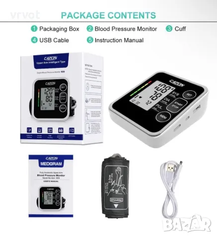 Апарат за измерване на кръвно налягане на горната част на ръката и уред за измерване на пулса Маншет, снимка 8 - Други - 49298340