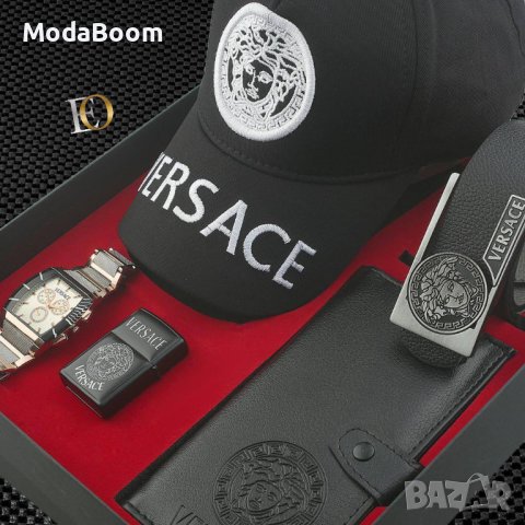 💥Versace уникален черен мъжки подаръчен комплект💥