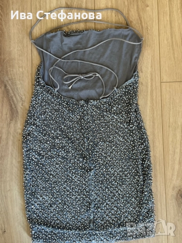 Нова елегантна парти коктейлна официална сива рокля Oh Polly , снимка 7 - Рокли - 50226063