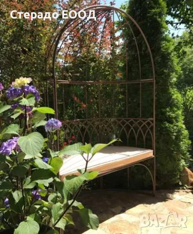 МЕТАЛНА ПОЛУБЕСЕДКА С ПЕЙКА, снимка 2 - Градински мебели, декорация  - 50361279