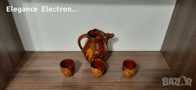 Керамичен Комплект за вино 3бр.Чаши, снимка 1