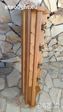 Дъбова закачалка с рафт и красиви орнаменти , снимка 4 - Закачалки - 52805896