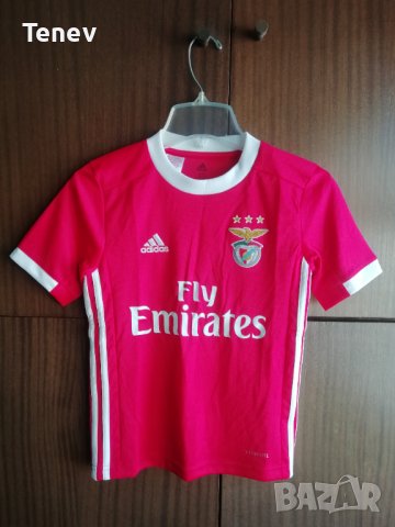 Benfica Adidas Нова оригинална детска тениска фланелка Бенфика 7-8г 