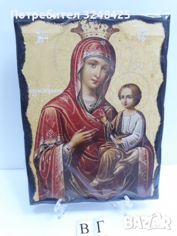 Голяма икона на Пресвета Майка Богородица Закрилница - Модел ВГ-- ръчна изработка , снимка 6 - Икони - 37640139