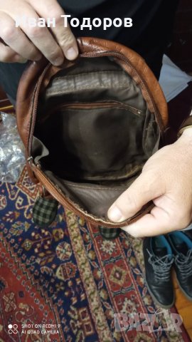 Чанта раница от телешки бокс., снимка 5 - Чанти - 36553386