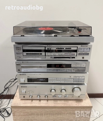 🔊Ретро аудио система сет PIONEER - сива серия - усилвател, дек, cd, грамофон и тунер 🔊, снимка 4 - Аудиосистеми - 52664691